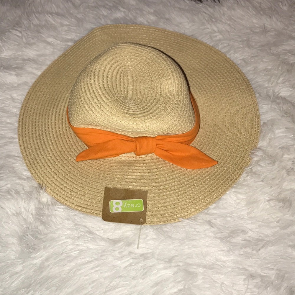 **NEW!!** Sun Hat with Orange Ribbon